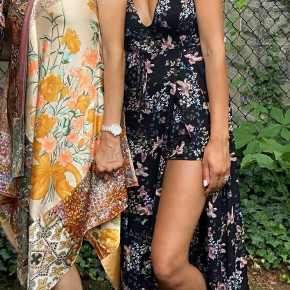 Black Maxi Romper dress  - Picture 4 of 7